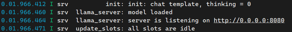 [Screenshot: Server listening on port 8080]